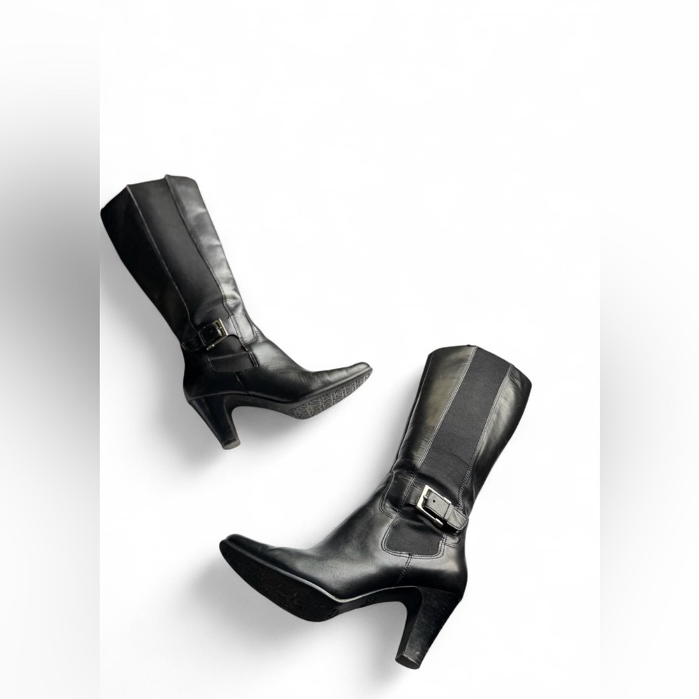 Anne Klein Flex Marcoe Black High-Heeled Boot Size 6